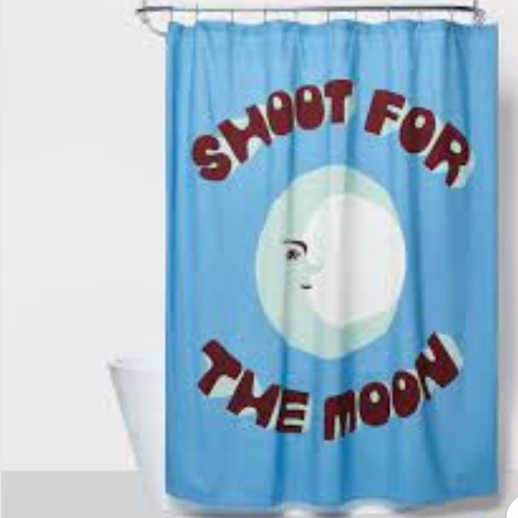 Shoot for the Moon Microfiber Shower Curtain - Room Essentials - Picture 1 of 4